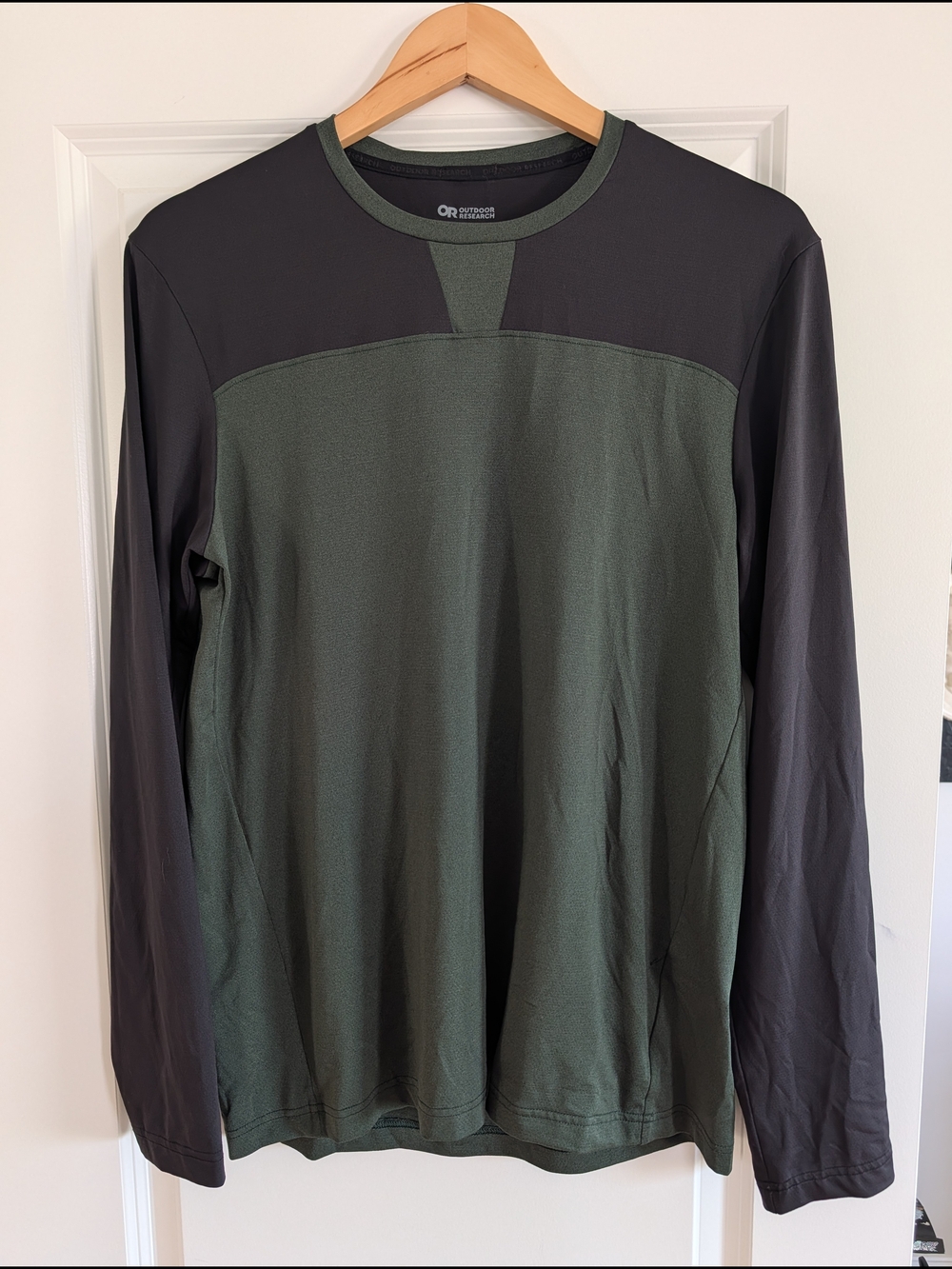 Outdoor Research Two-Tone Olive and Black Long-Sleeve Performance Shirt